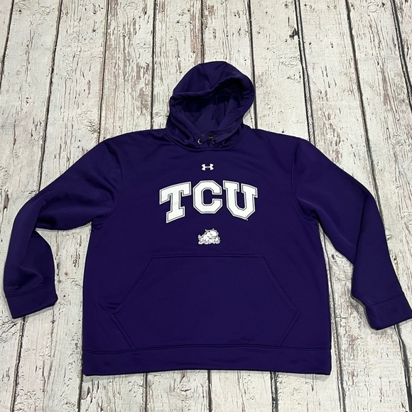 TCU Horned Frogs Under Armour NCAA College Hoodie Sweatshirt - Picture 1 of 4